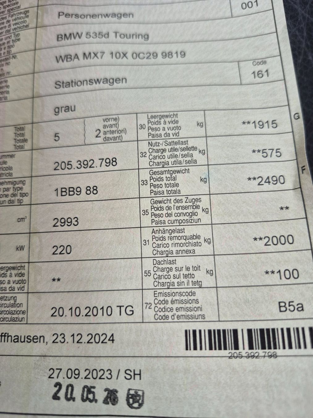 BMW Autos: BMW 535d Touring wird als Defekt verkauft. – Gebraucht aus Schlatt TG von pilatusp2 6