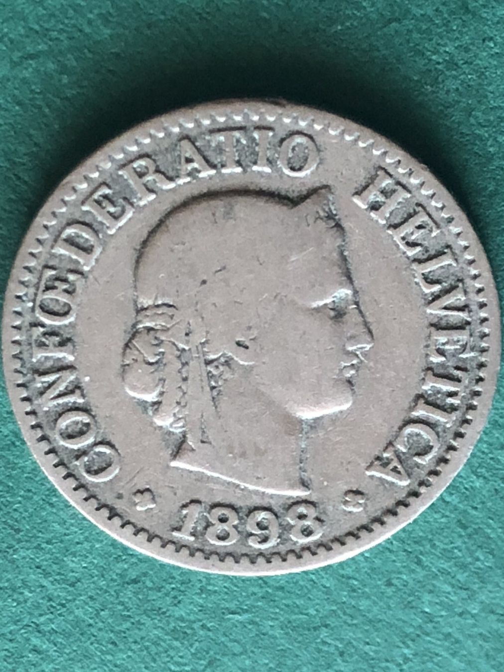 Tutti le monete: Abart 10 Rp. 1898 mit offener Zahl 9 – Usato da Schötz venduto da Odpa 1
