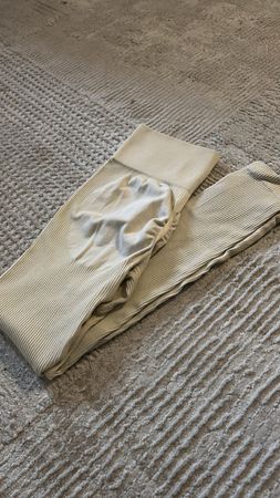 Collant côtelé femme beige taille S bon état