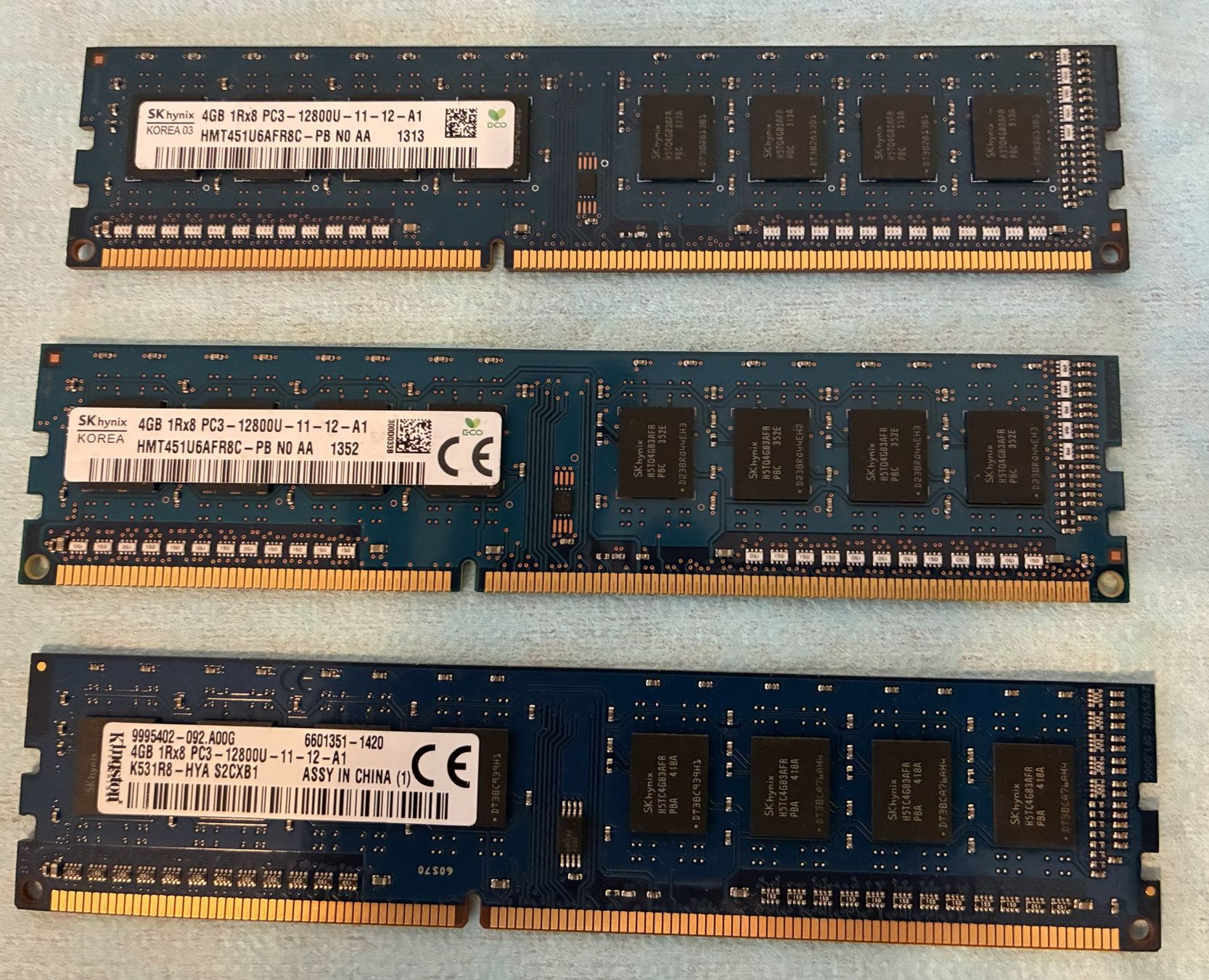 Memory / RAM: 3 x 4GB RAM Karten alle gleich ab 1 Fr. – Gebraucht aus Köniz von Habenix