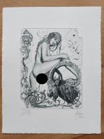 Exlibris Günter Hujber - Original Radierung Erotik signiert
