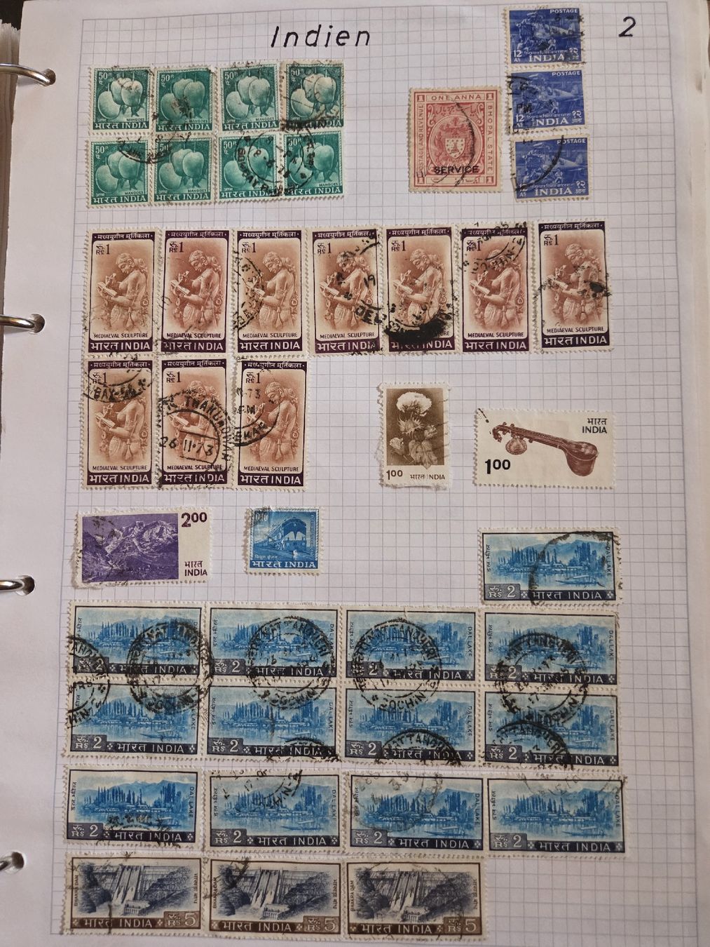 Alle Briefmarken: Exotische Briefmarken Indien – Gebraucht aus Riehen von str_2msn 1
