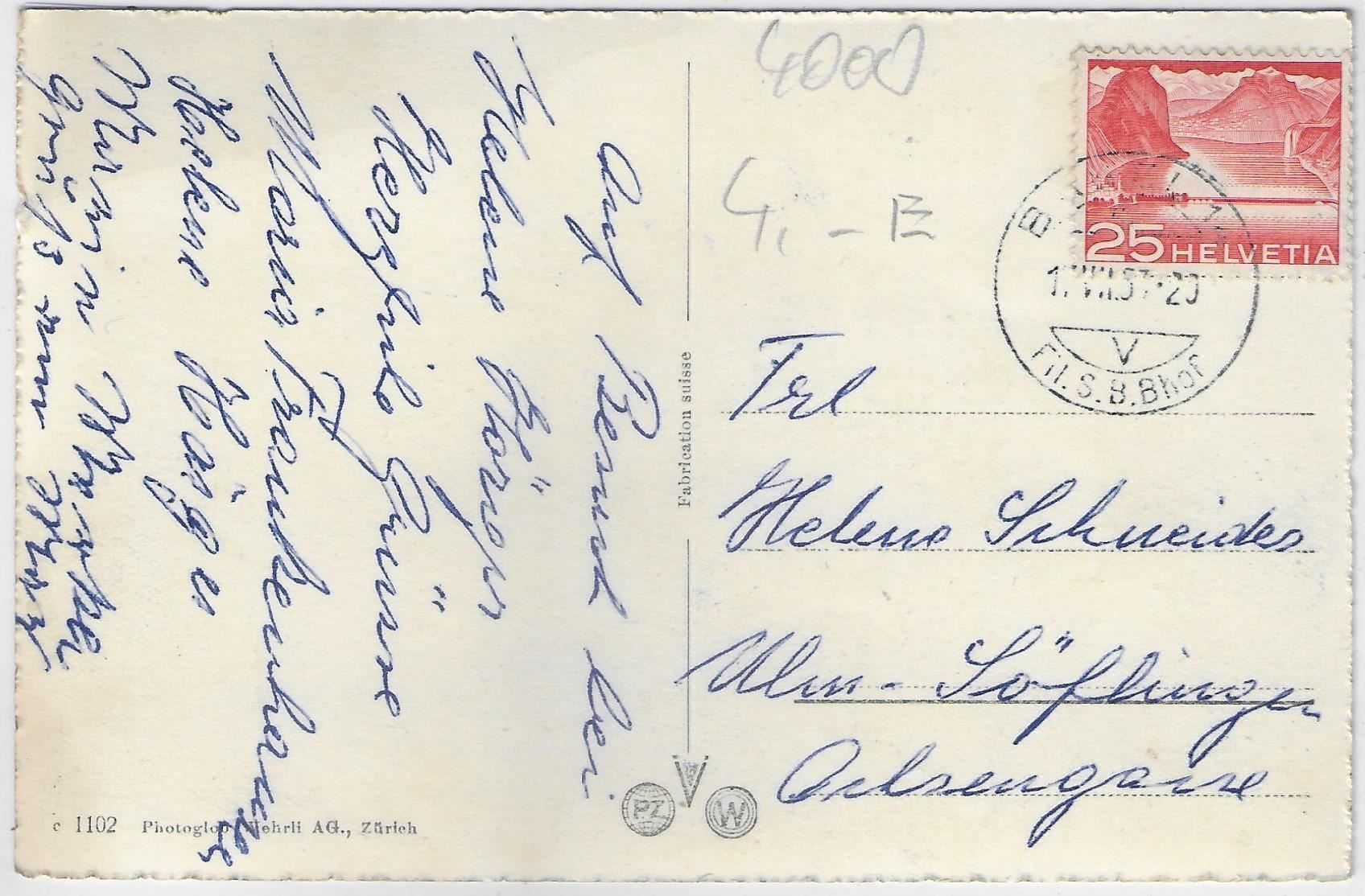 Cartoline postali: Basel - Schweiz. Mustermesse - 9er Tram – Usato da Ettingen venduto da Kartenplanet 1