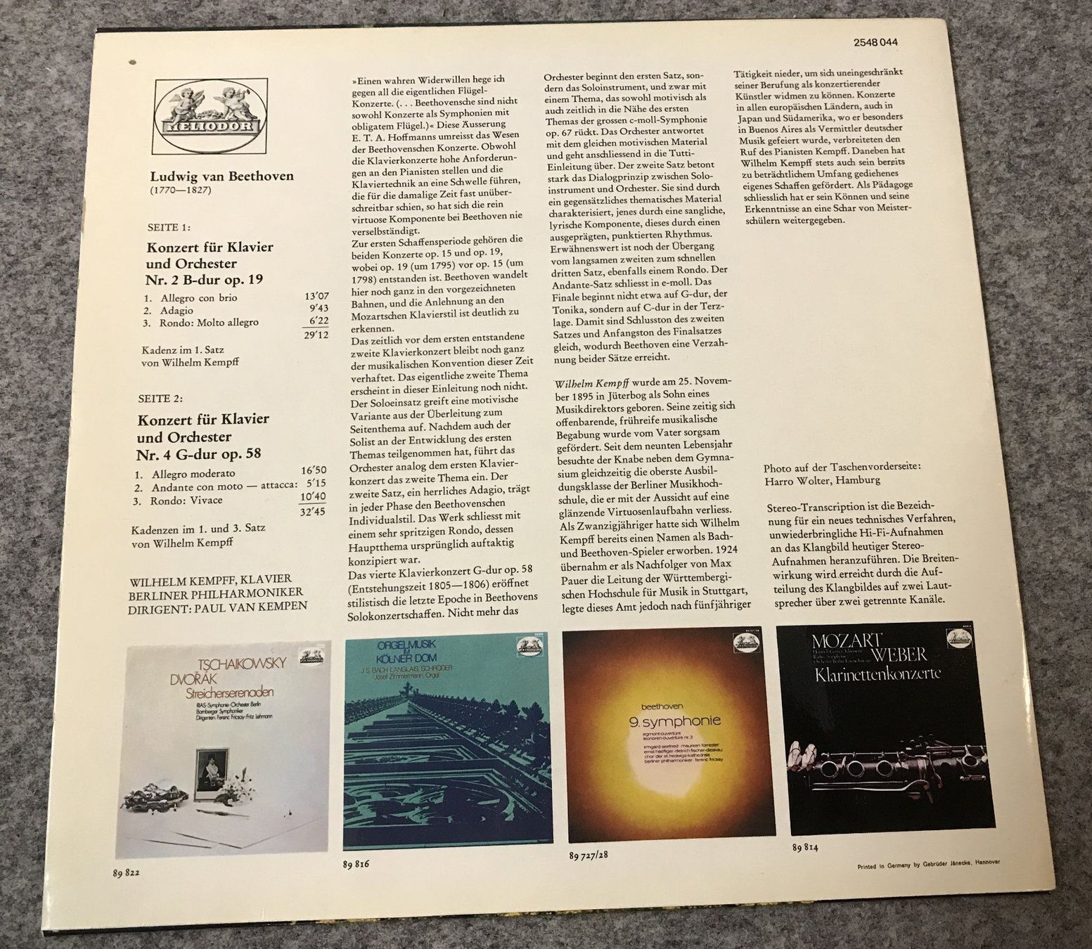 Dischi in vinile: LP- Beethoven- Klavierkonzerte Nr. 2 + 4 – Usato da Guntershausen venduto da Gloominati 1