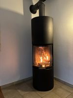 Kaminofen Schwedenofen schwarz mit Schiebefenster