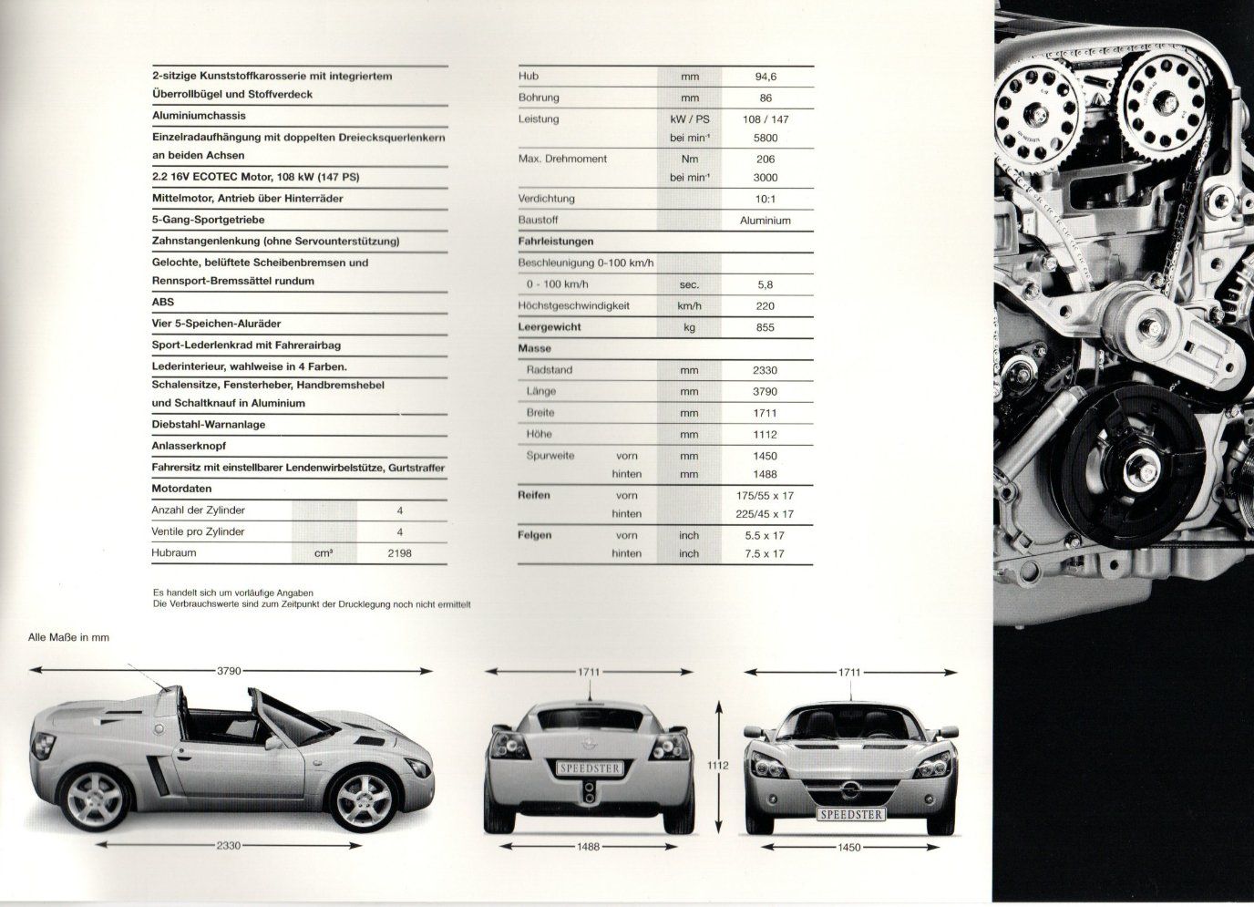 Opel Automobili: Opel Speedster - CH-Originalprospekt – Nuovo (secondo la descrizione) da Malans GR venduto da Chueche427 5