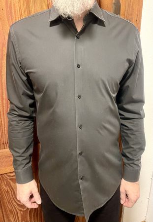 HUGO BOSS Herrenhemd Grösse 42 Dunkelgrau Modern Fit