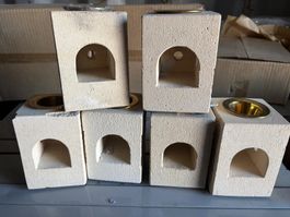 6 Stk NEU Teelichter aus Steingut Supersale 50%