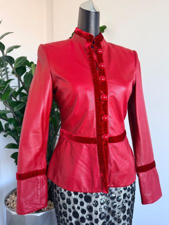 NEU! EMPORIO ARMANI Lederjacke Jacke Gr 34, NP 1800.-