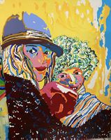 B. Providzalo "Mother & Child" 200 x 150 cm Acryl/Leinwand