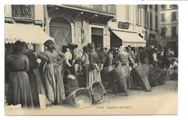 Lugano (TI) mercato - Marktszene - Trage-Körbe - um 1900 Top
