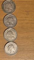 Lot de 4 pièces de 5 centimes, 1951 1954 1955 1958