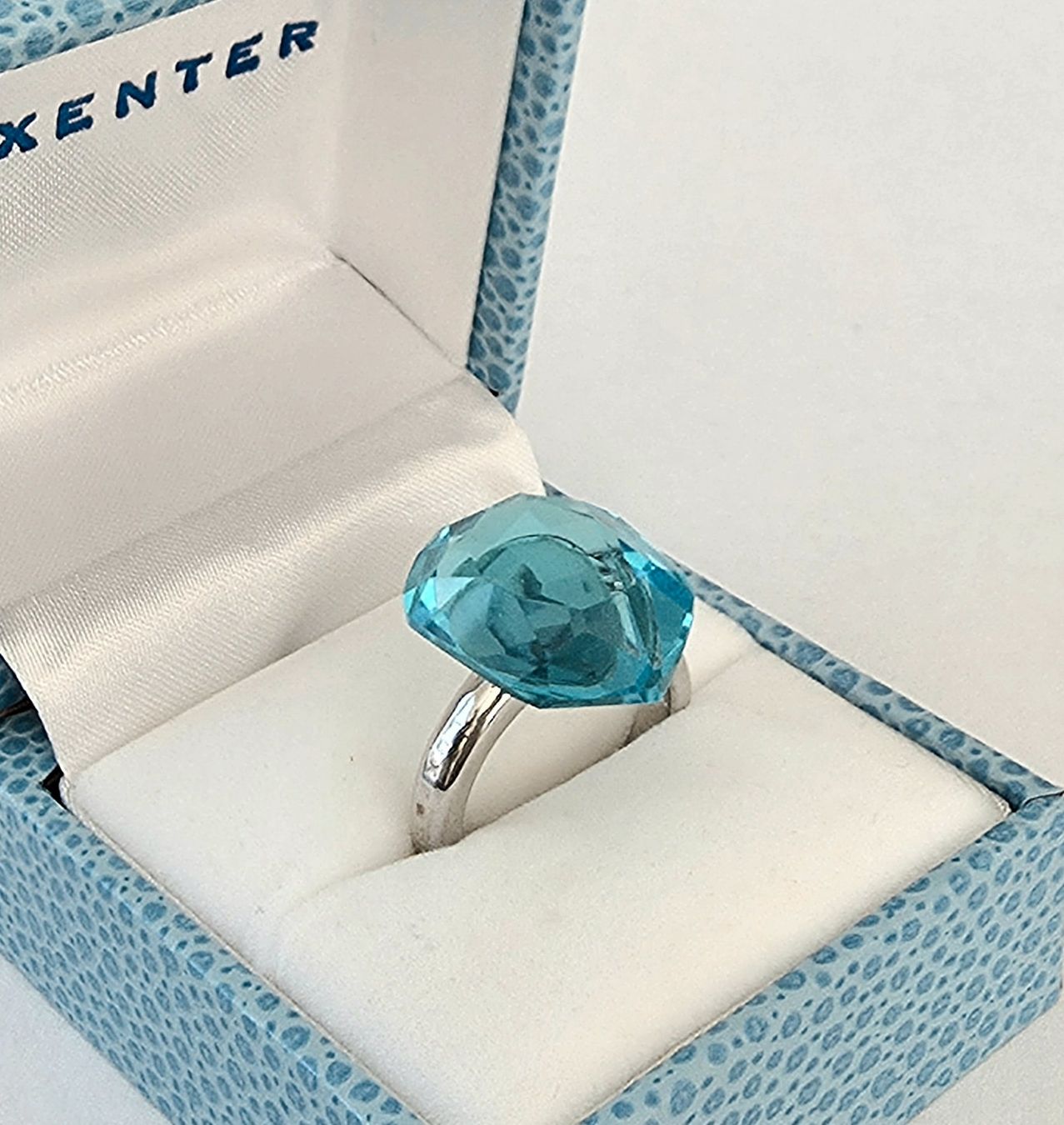 Anelli: Silberring 925 mit Topas, transluzent & eisblau - Neu – Nuovo e nell'imballaggio originale da Uetikon am See venduto da Coralreef 4
