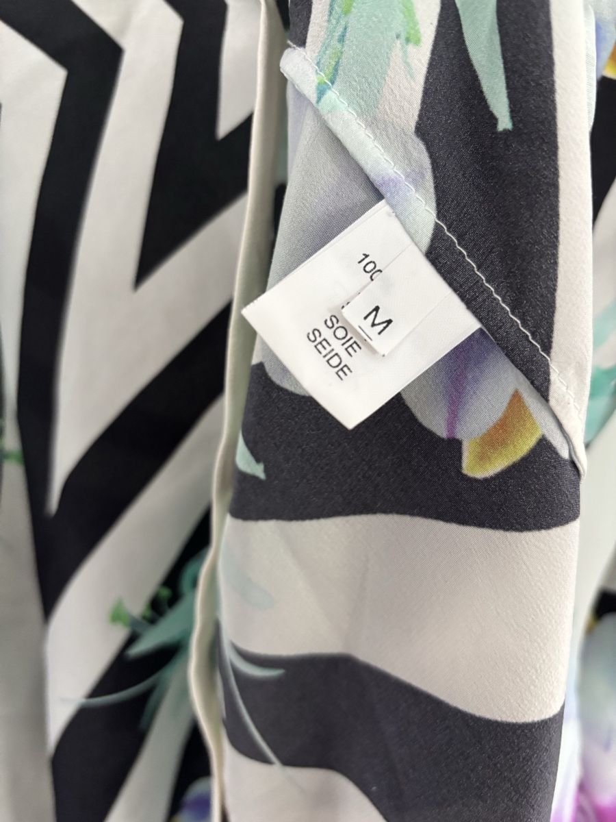 Camicette: Maison About Bluse Seide Blumenmuster schwarz Grösse M – Usato da Zürich venduto da cmiks 3