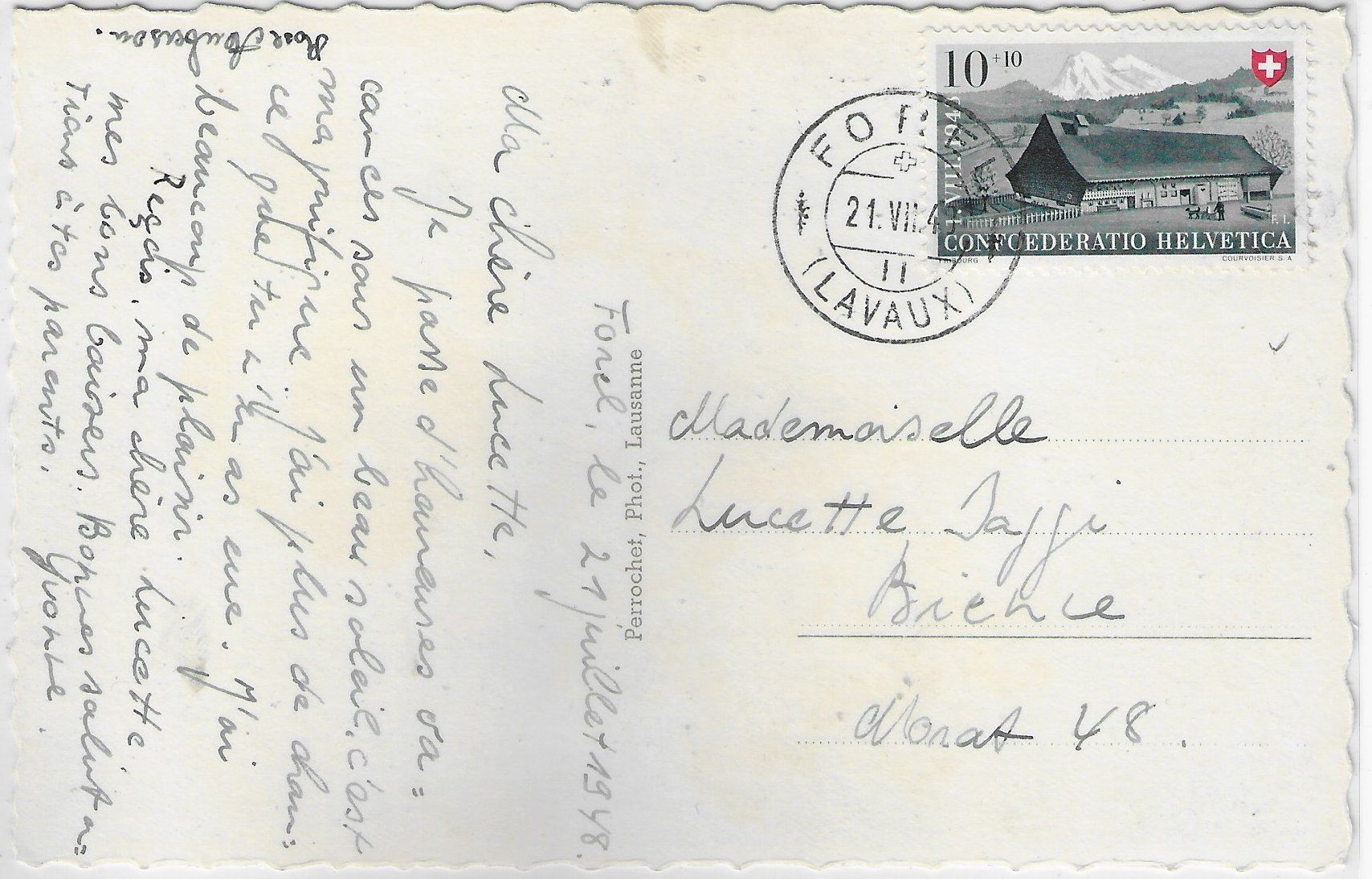 Cartoline postali: Le lac de Bret vue d'avion – Usato da Ettingen venduto da Kartenplanet 1