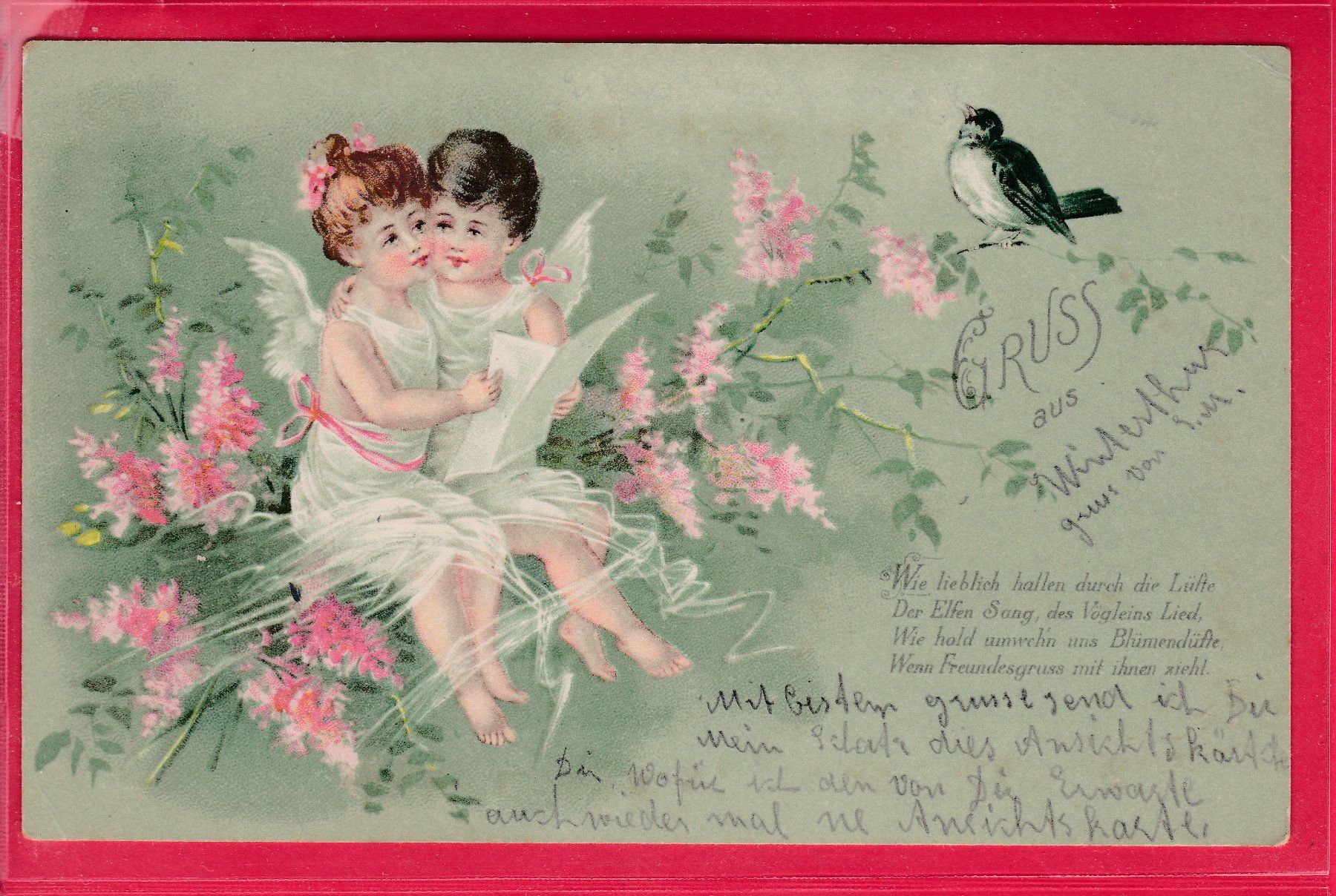 Cartoline postali: GRUSS AUS.....WINTERTHUR, 16.4.1901 – Usato da Oberrieden venduto da Gebirgsstelze