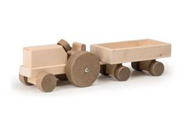 Trauffer Holz Traktor mit Anhänger, neu