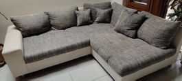 Ecksofa mit Ottomane links, 220 × 185 cm, wenig gebraucht