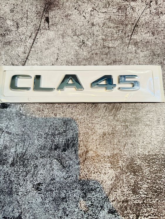 Mercedes AMG CLA45 Emblem Schriftzug Logo aus ABS NEU Chrom (Neu und ...