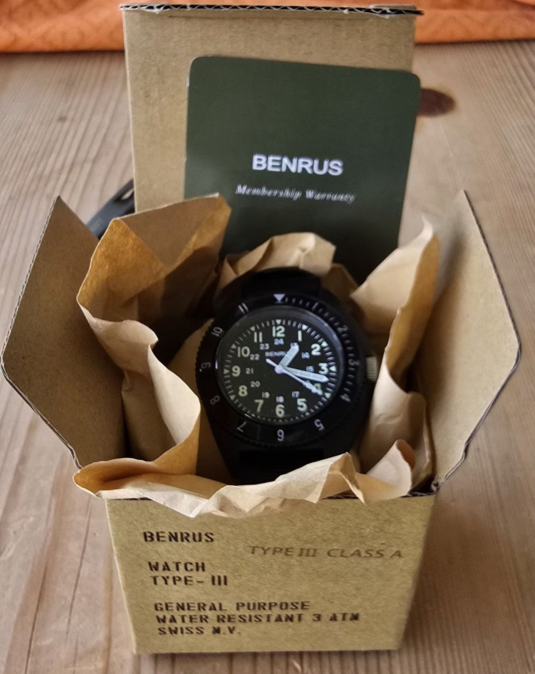 Uhren: BENRUS Type III US Army & Navy watch – Neu und originalverpackt aus Spiez von Jeepnjim