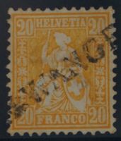 CH - Sitz. Helvetia - Zst. Nr. 32 - Stabstempel Oberwangen