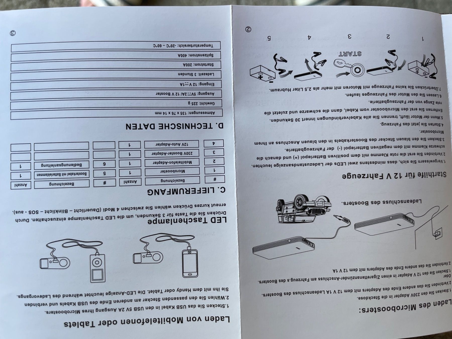 Caricabatterie: Microbooster/Jumpstarter – Nuovo e nell'imballaggio originale da Winkel venduto da Uwen 6