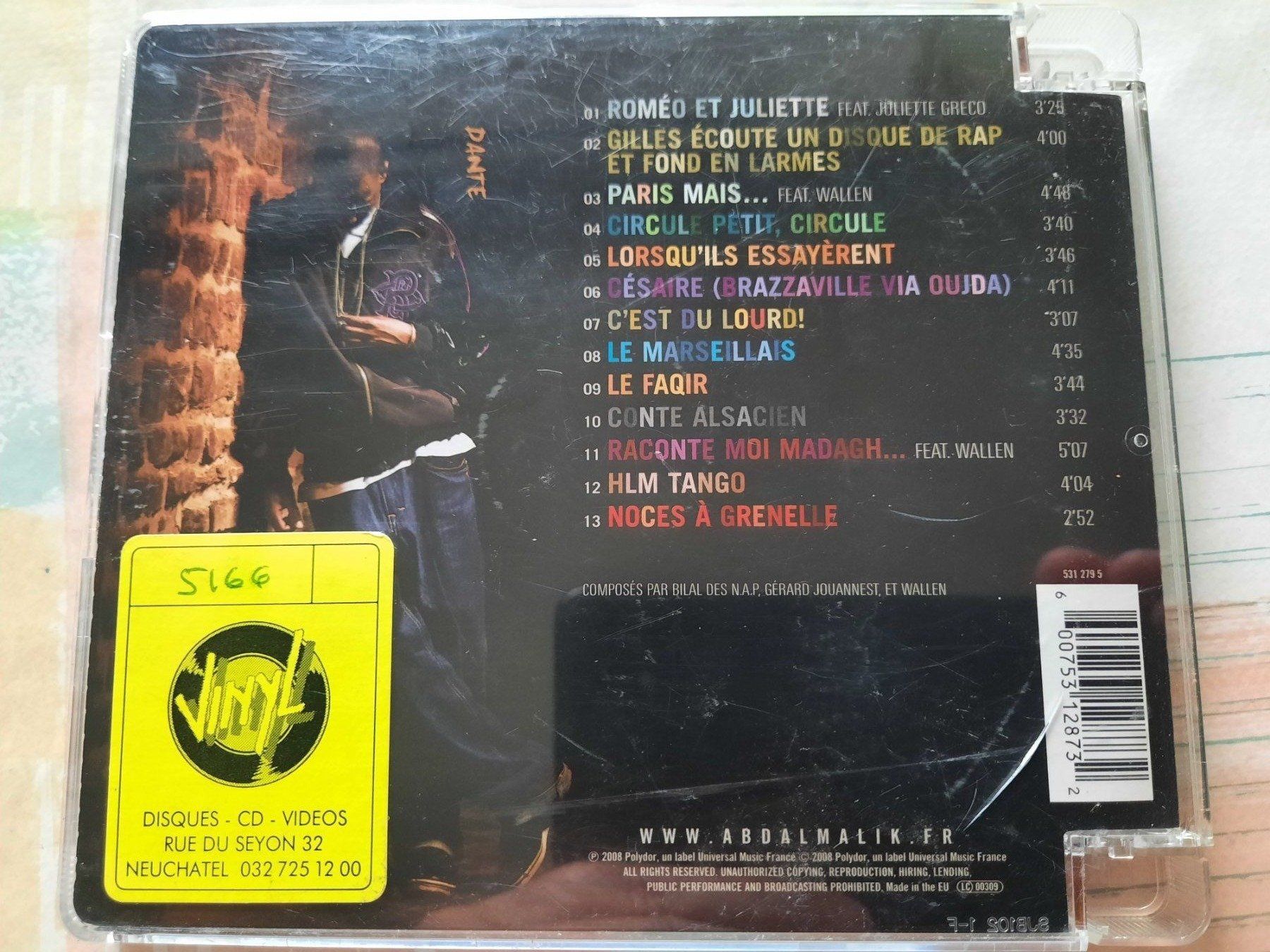 CD: Cd Abd Al Malik - Dante – Usato da Pully venduto da bro_n52j 2