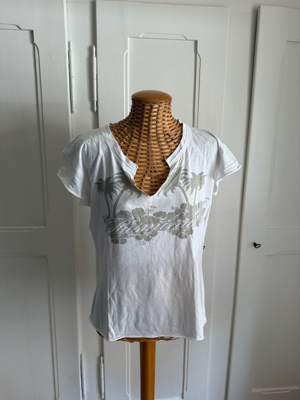 T-shirt: PLUSMINUS - T-Shirt weiss gemustert L – Usato da Zürich venduto da Diazaio
