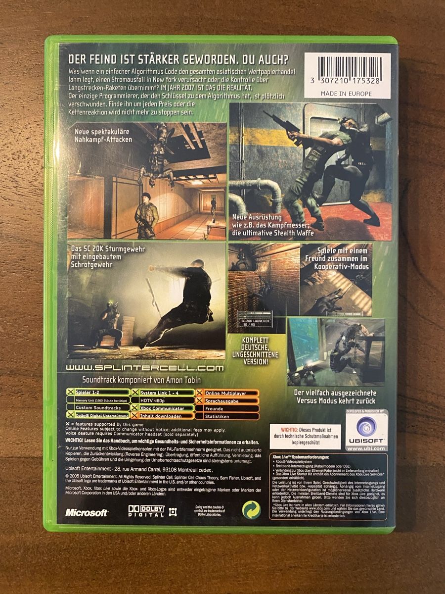 Microsoft Giochi: Tom Clancy's Splinter Cell Chaos Theory für Xbox – Usato da Thunstetten venduto da Virus_33 2
