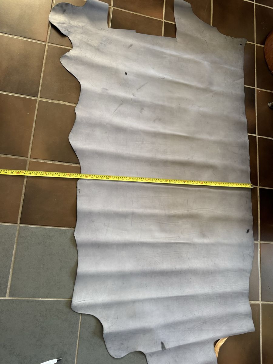 Stoffe: Echtleder, gewachst, schwarz, 1,2mm/cuir véritable, ciré – Neu (gemäss Beschreibung) aus Veyras von ValClasse