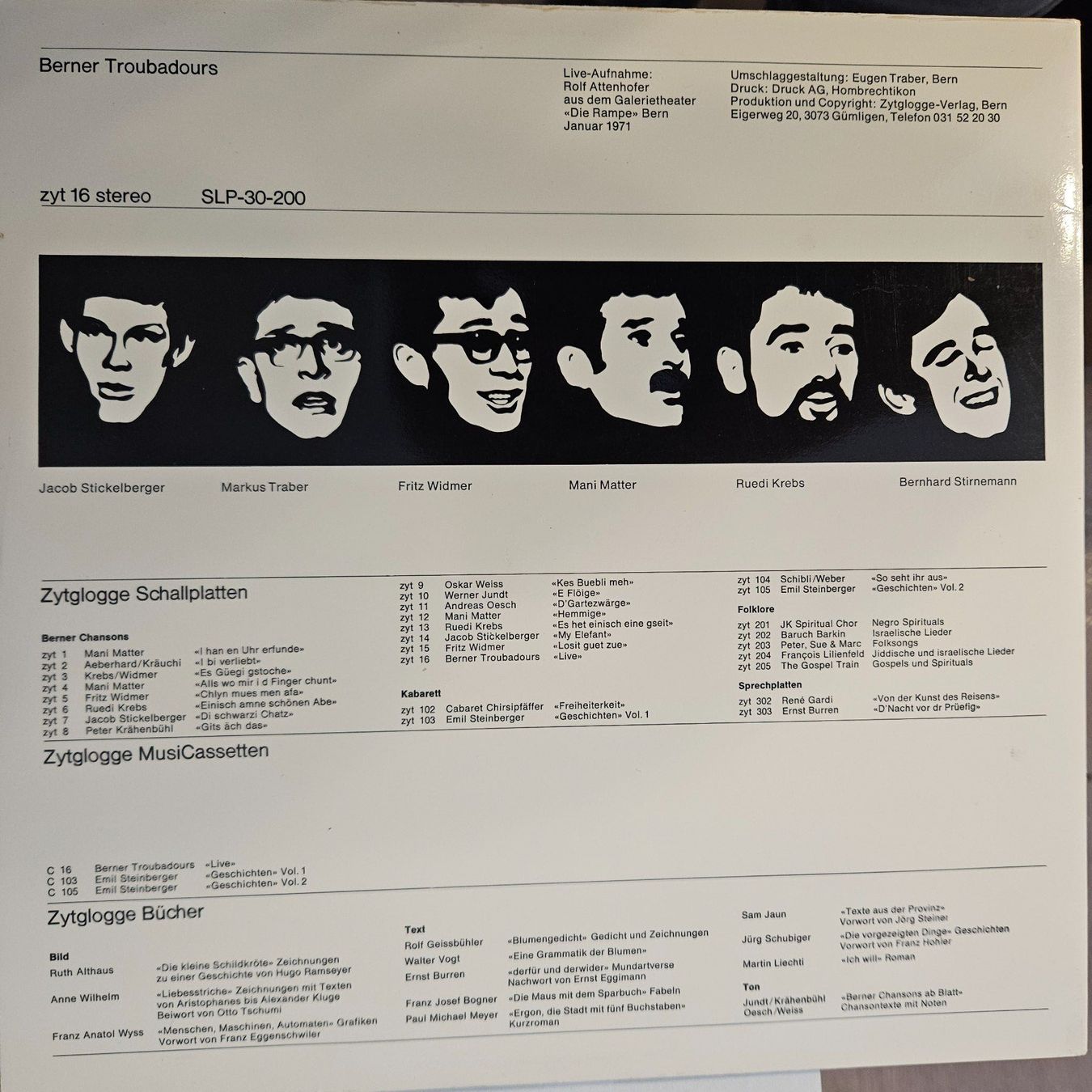Dischi in vinile: Berner Troubadours – Usato da Kernenried venduto da PeterG0102 6