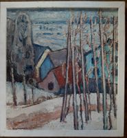 Expressionistisches altes Gemälde HLS beidseitig