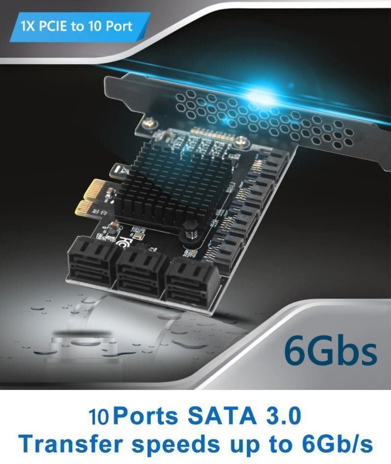 Unità & Adattatore: SATA PCIe 1X Adapter 10 Ports – Nuovo e nell'imballaggio originale da Unterägeri venduto da RmOnline 1