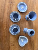Wedgwood Jasperware Konvolut 6 Teile hellblau neuwertig