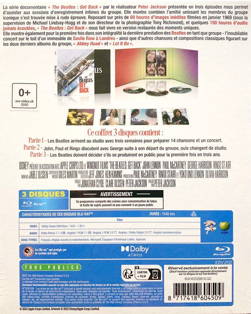 Tutti i DVDs: BEATLES – GET BACK – Nuovo e nell'imballaggio originale da Bottens venduto da hotter-than-hell 1