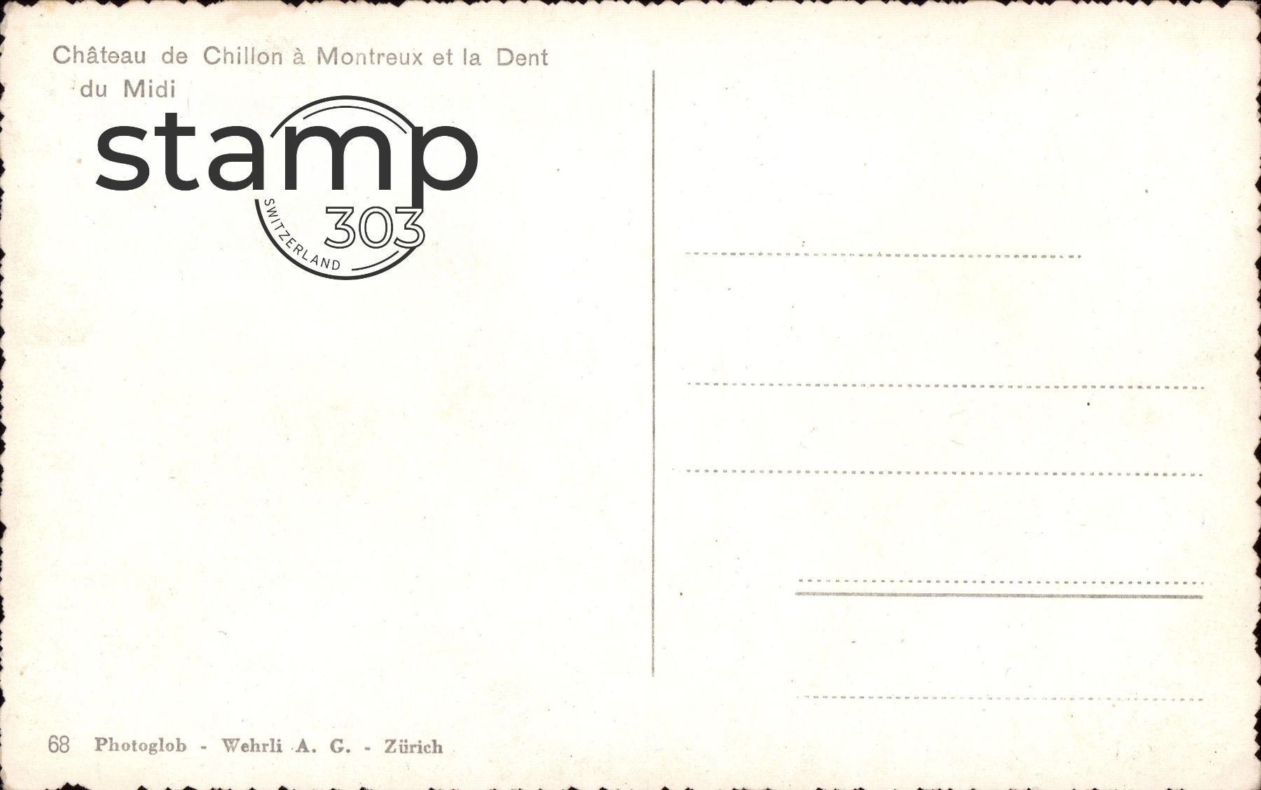 Cartoline postali: AK Montreux Château de Chillon – Usato da Eggersriet venduto da stamp303 1