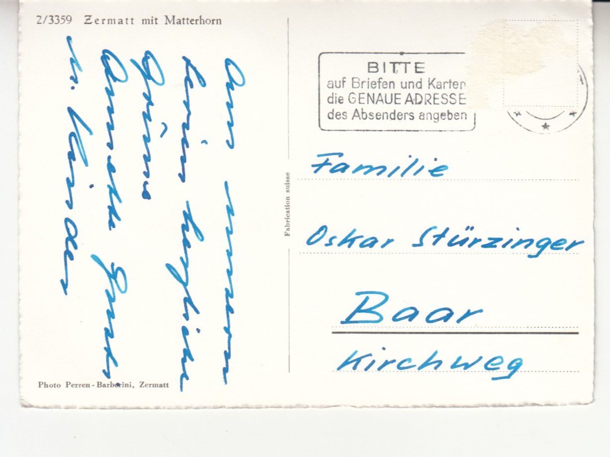Cartes postales: Zermatt ca. 1950 – D'occasion à Bürglen TG par StampGraf 1