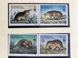 Dominikanische Republik 1994 Satz WWF Schlitzrüssler postfr.