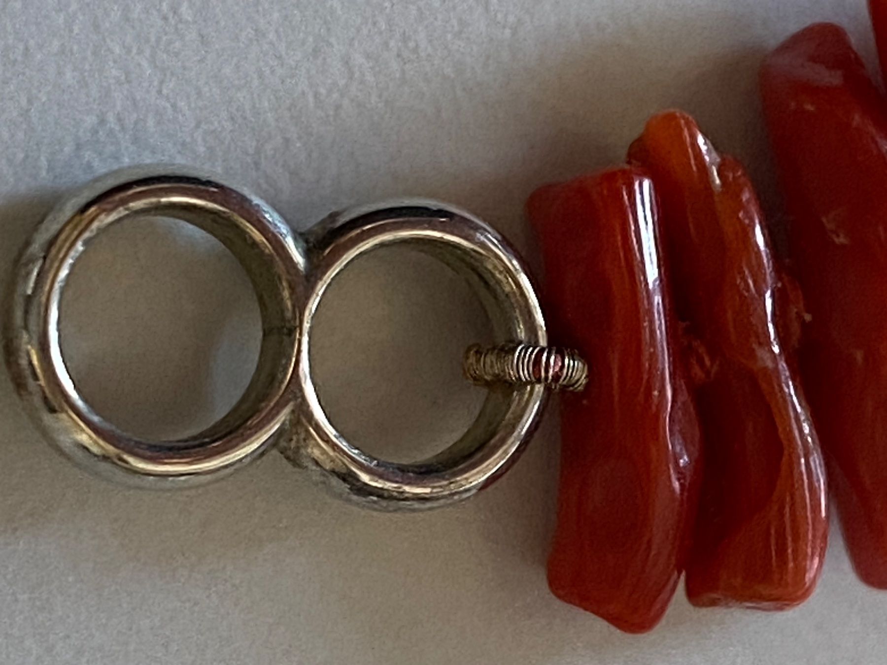 Catenine: echte Korallen-Halskette mit Silber-Verschluss – Usato da Zürich venduto da leo0105 4