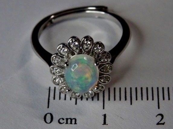 Anelli: Ring Silber 925 mit Kristall-Opal – Nuovo e nell'imballaggio originale da Matten b. Interlaken venduto da kero71 6