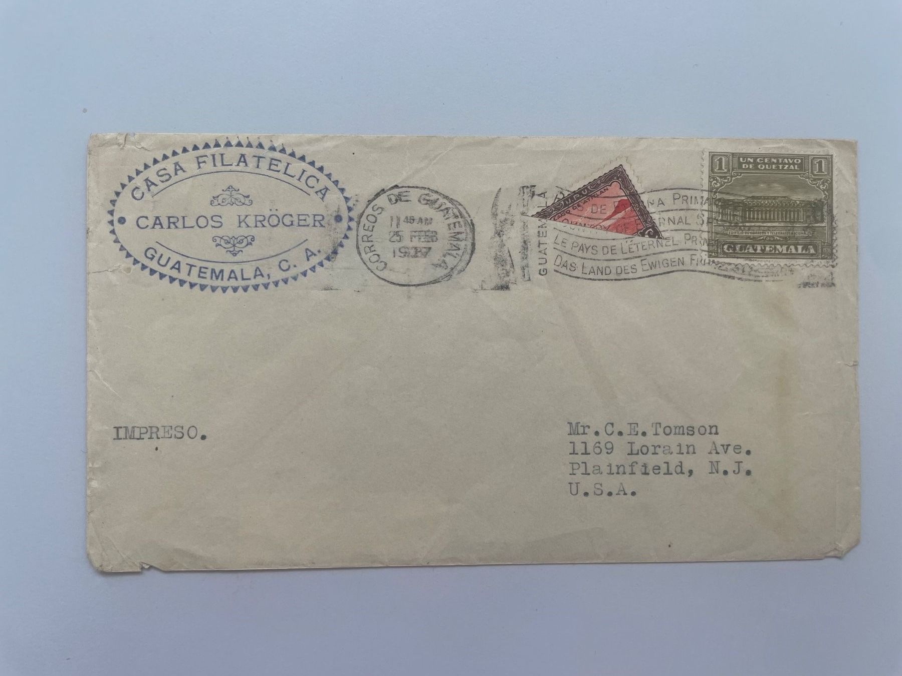 Tutti i francobolli: 1927 Guatemala Direct Stamp Dealer – Usato da Küssnacht am Rigi venduto da POSTOMASTER