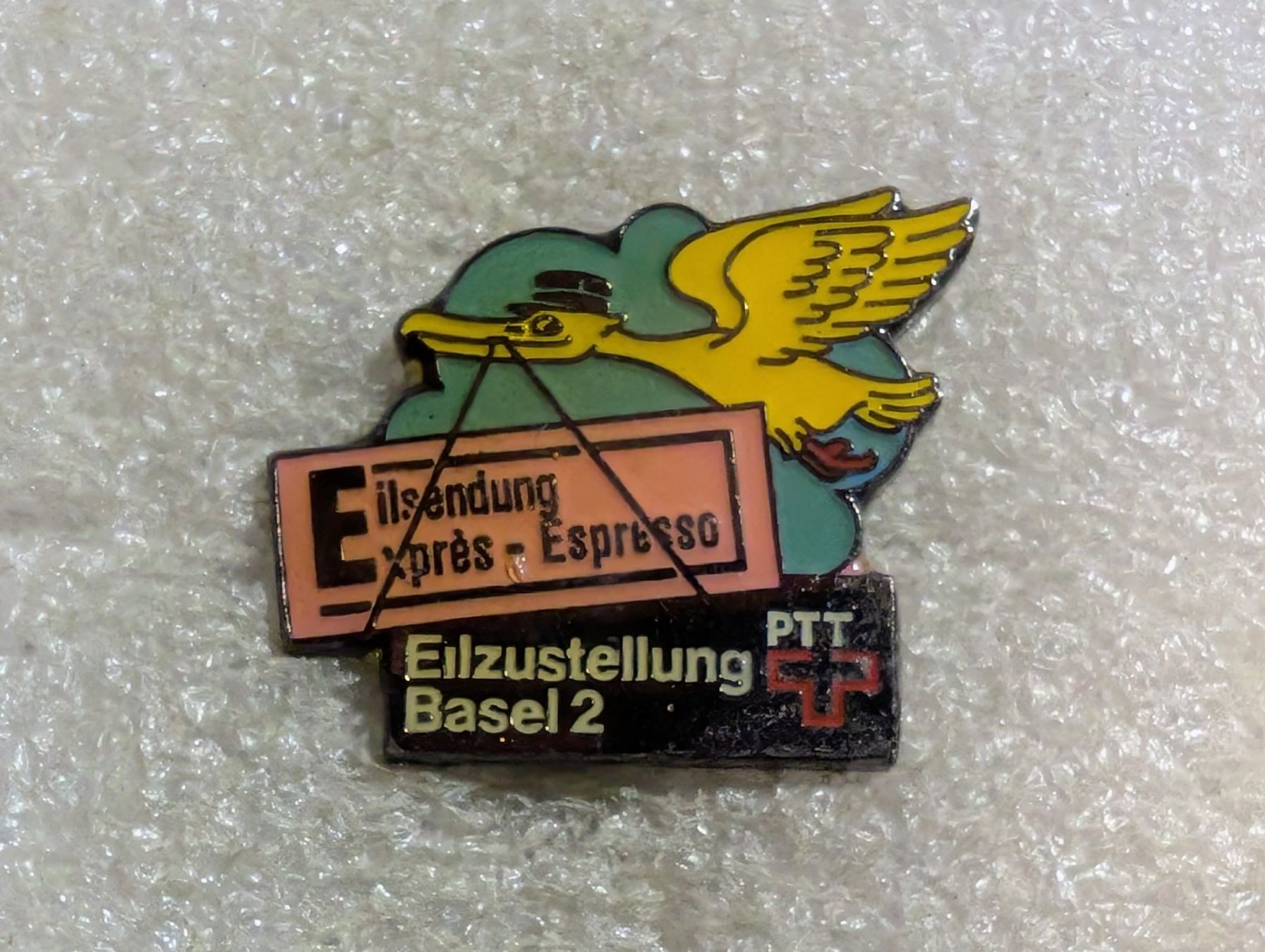 Placchette & Badge: Ansteckpin 185: PTT Eilzustellung Basel 2 – Usato da Oppligen venduto da Pin-Fall-Shop