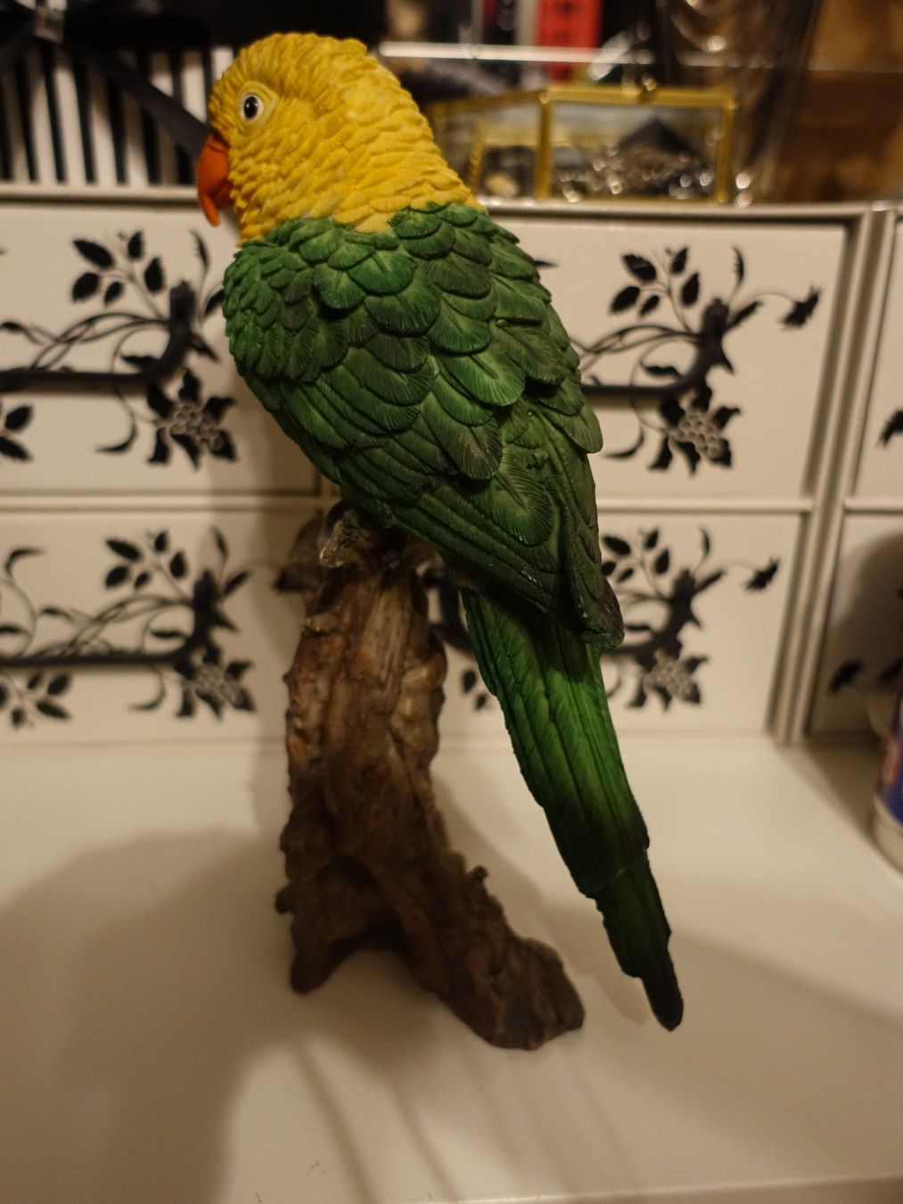 Statuette: Dekofigur Figur Gartenfigur Papagei Polyresin – Usato da Glattfelden venduto da tdlubek 1