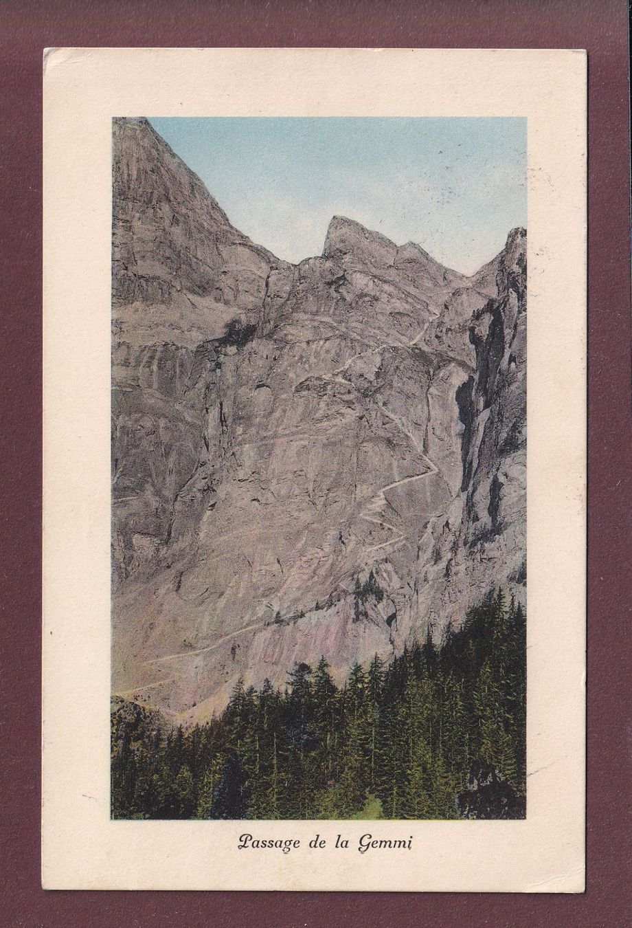 Ansichtskarten: Passage de la GEMMI - 1919 – Gebraucht aus Pully von nicecards
