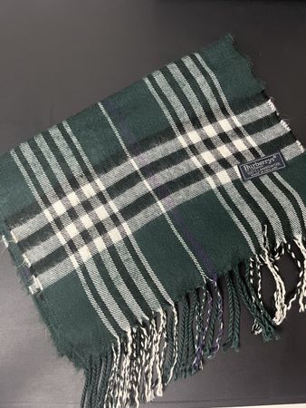 Écharpe Burberry vert foncé Laine 