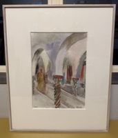 Aquarell Hand signiert Bild 