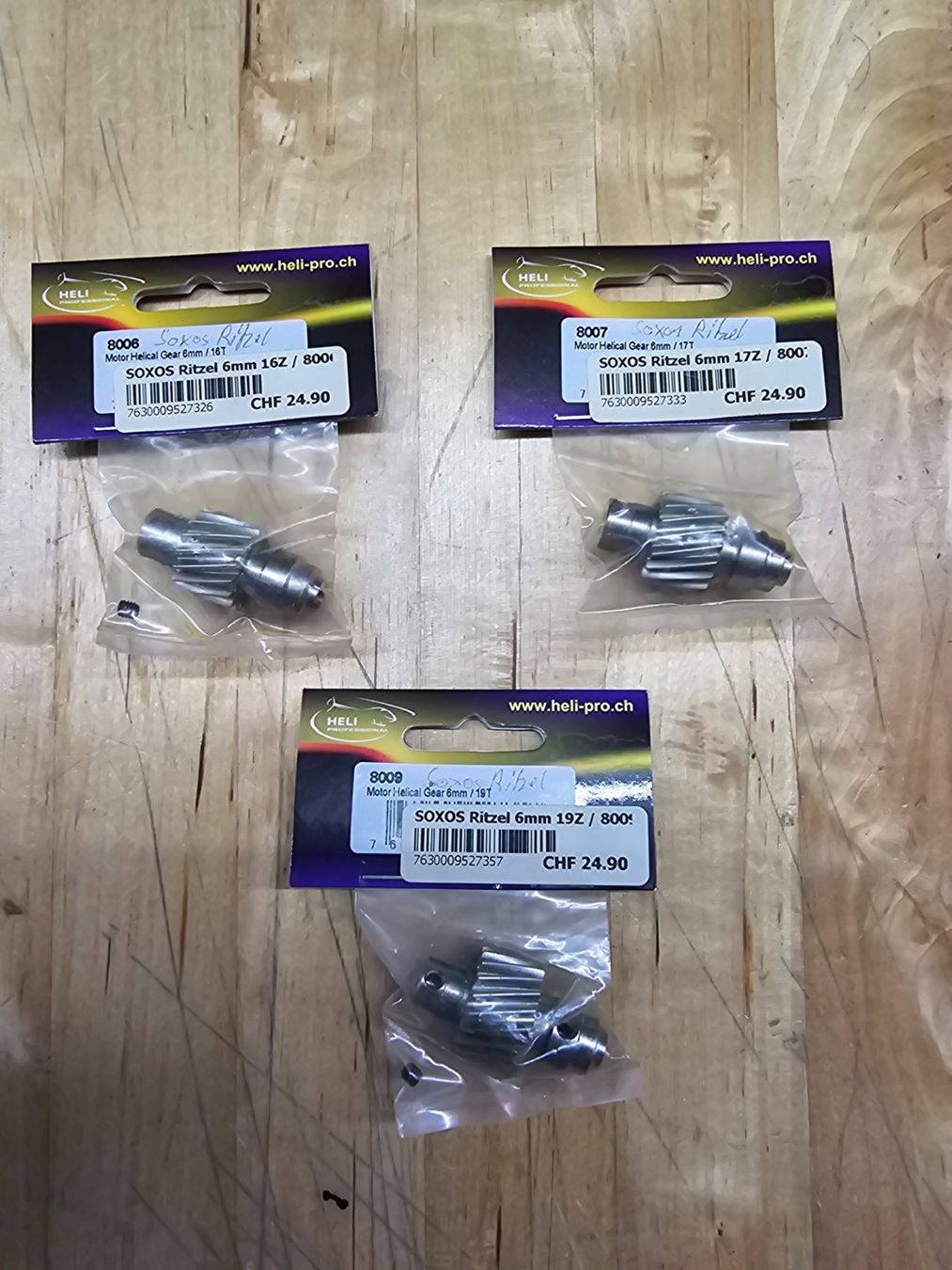 Modellismo RC: Heli Professional Soxos Diverse Ritzel 6mm – Nuovo e nell'imballaggio originale da Rüti ZH venduto da Madeira14