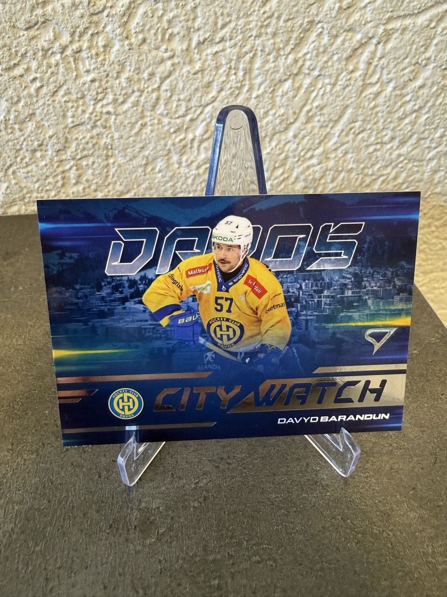 Sportzoo Carte collezionabili: HC Davos - Davyd Barandun - City Watch  – Nuovo e nell'imballaggio originale da Réchy venduto da Leeroy1998