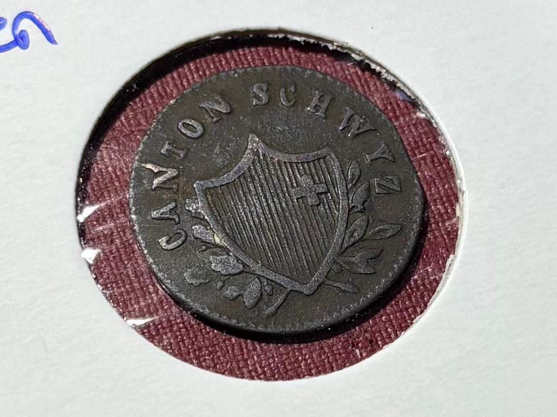 Tutti le monete: Kanton Schwyz 2 Rappen 1844 – Usato da Speicher venduto da CH-Schatzkammer 4
