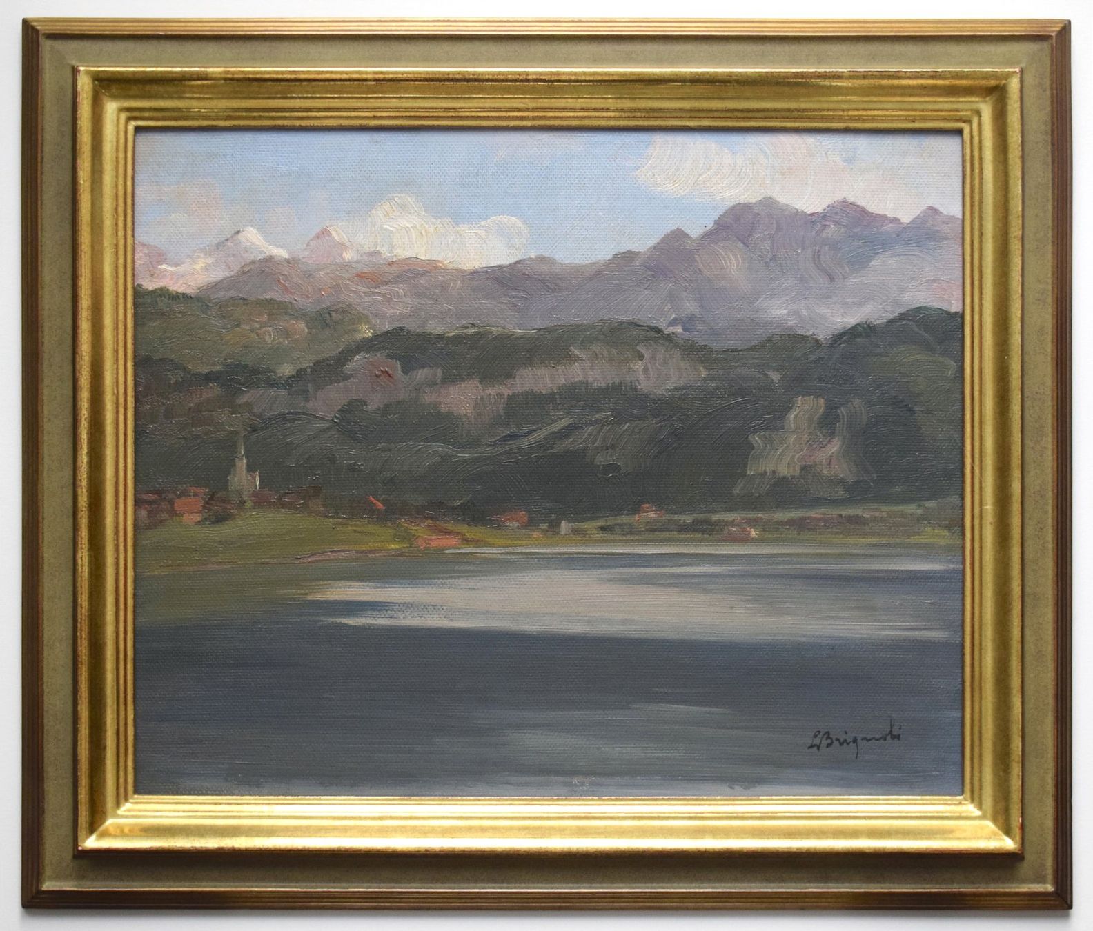 Dipinti: TOP Luigi Brignoli Thunersee Eiger Jungfrau Berner Oberland – Usato da Zürich venduto da Kunstvoll